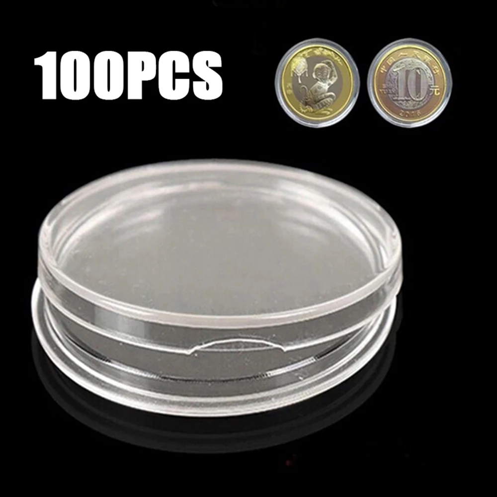 100Pcs Clear 32mm Coin Storage Boxes PS Capsules Portable Round Coin Holders *This Round Case Is Great For Storing Coins
100Pcs Clear 32mm Coin Storage Boxes PS Capsules Portable Round Coin Holders *This Round Case Is Great For Storing Coins
