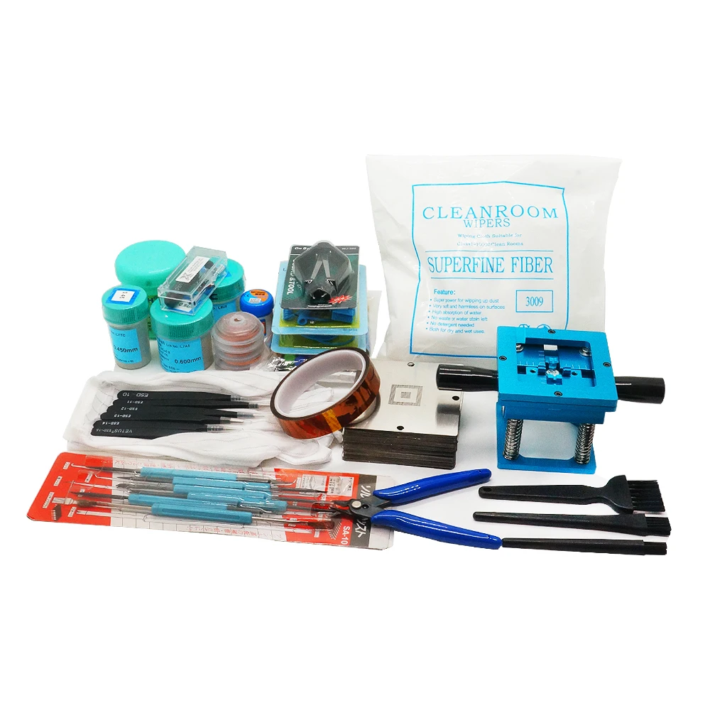 90mm BGA Reball Kit 341pcs 90mm Universal Bga Stencil 250K Lead-Free Solder ball Universal Bga Stencil Planting jigs Fixtures
90mm BGA Reball Kit 341pcs 90mm Universal Bga Stencil 250K Lead-Free Solder ball Universal Bga Stencil Planting jigs Fixtures