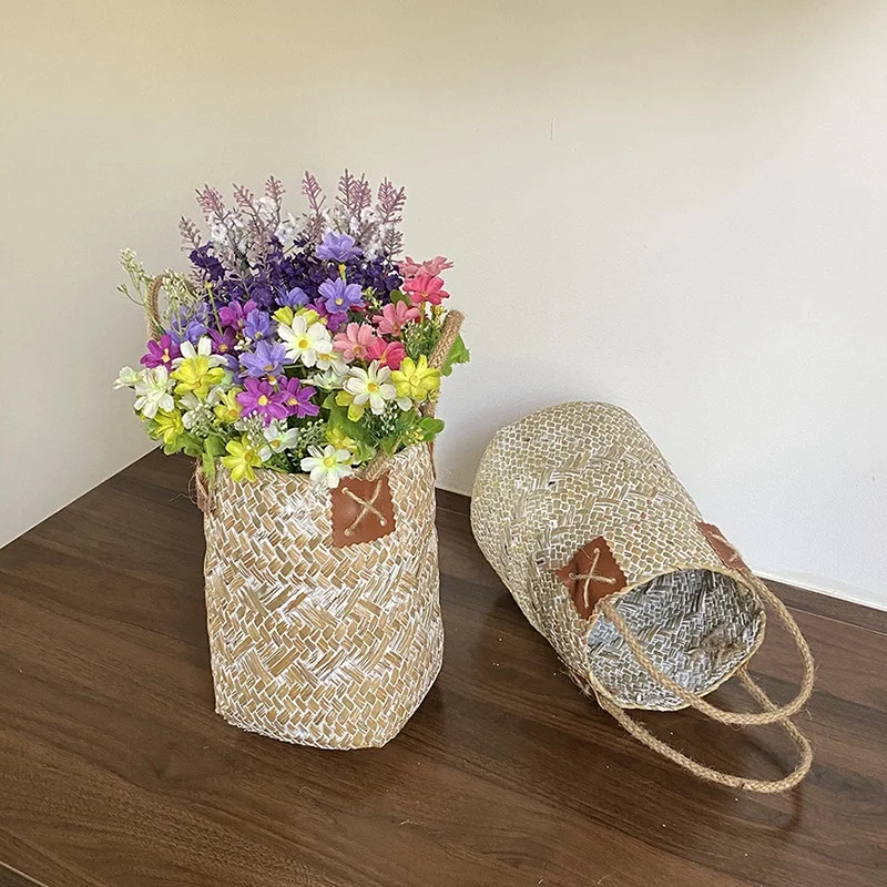 2Pcs Woven Storage Flower Baskets Straw Woven Flower Baskets Retro Living Room Desktop Decoration Flower Baskets
2Pcs Woven Storage Flower Baskets Straw Woven Flower Baskets Retro Living Room Desktop Decoration Flower Baskets