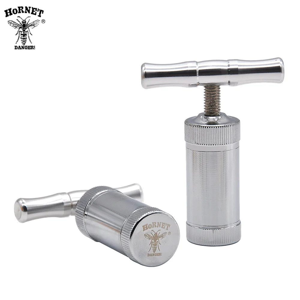 

HORNET Aluminum Pollen Presser Compressor Press Metal Herb Grinder Tobacco Spice Crusher Smoking Accessories