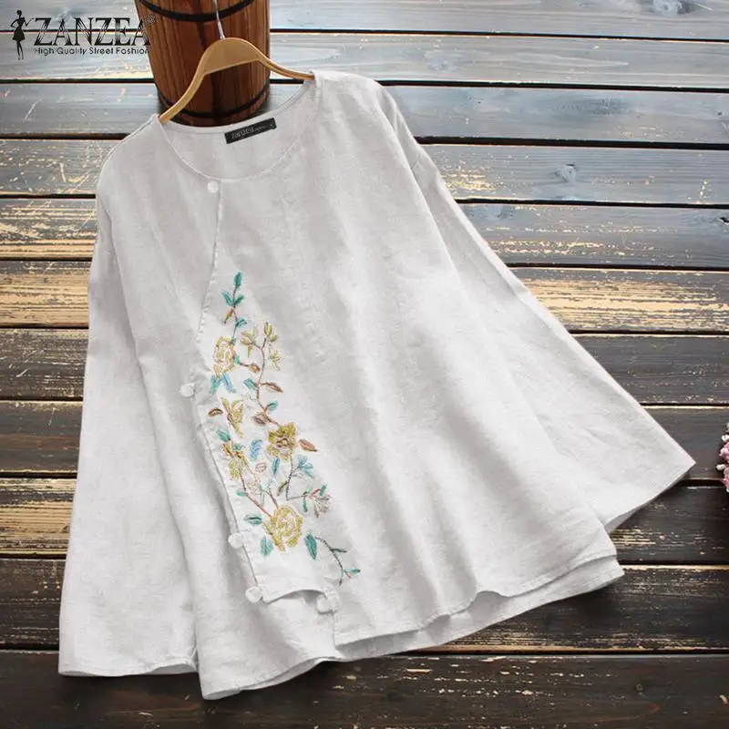 Женская винтажная блузка с цветочной вышивкой ZANZEA, хлопковые топы в стиле ретро, Женские однотонные блузы, туника, Женская Повседневная руб...
Женская винтажная блузка с цветочной вышивкой ZANZEA, хлопковые топы в стиле ретро, Женские однотонные блузы, туника, Женская Повседневная руб...