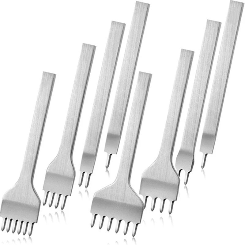 8Pcs 3mm and 5mm Leather Craft Tool Set Stainless Steel Hole Punches Tool Kit, DIY Diamond Lacing Stitching Chisel Set
8Pcs 3mm and 5mm Leather Craft Tool Set Stainless Steel Hole Punches Tool Kit, DIY Diamond Lacing Stitching Chisel Set