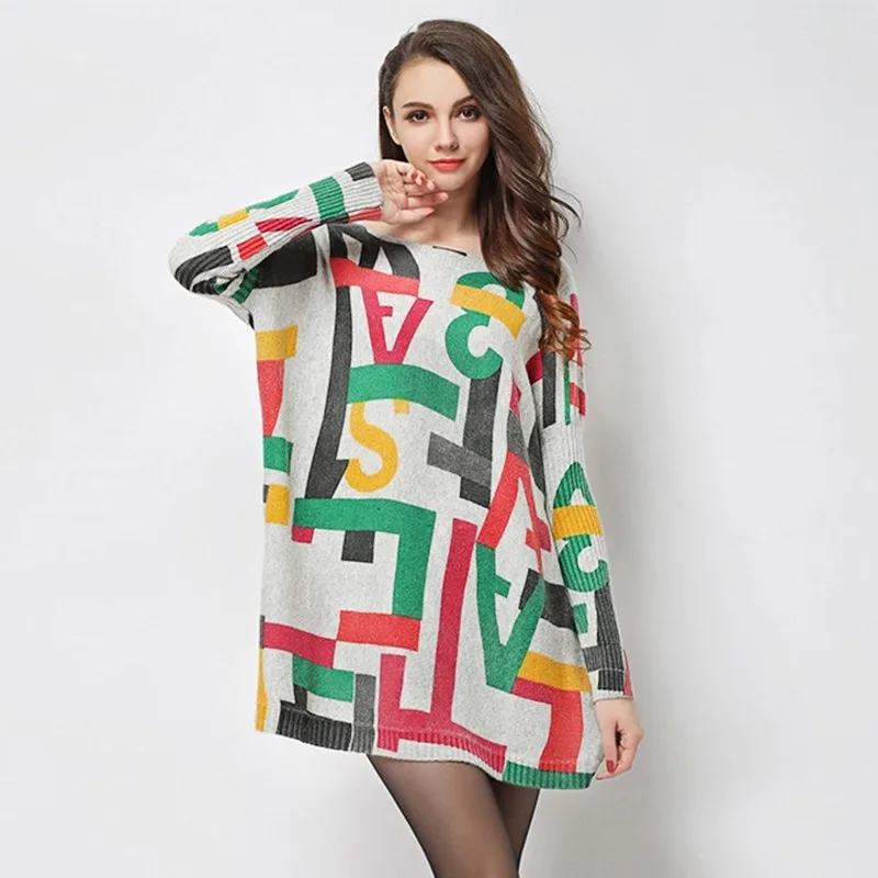 Sweater Women Fall Fashion Loose Plus Size Letter Print Wool-blend Pullovers O-Neck Flat Knitted Batwing Sleeve Lugentolo
Sweater Women Fall Fashion Loose Plus Size Letter Print Wool-blend Pullovers O-Neck Flat Knitted Batwing Sleeve Lugentolo