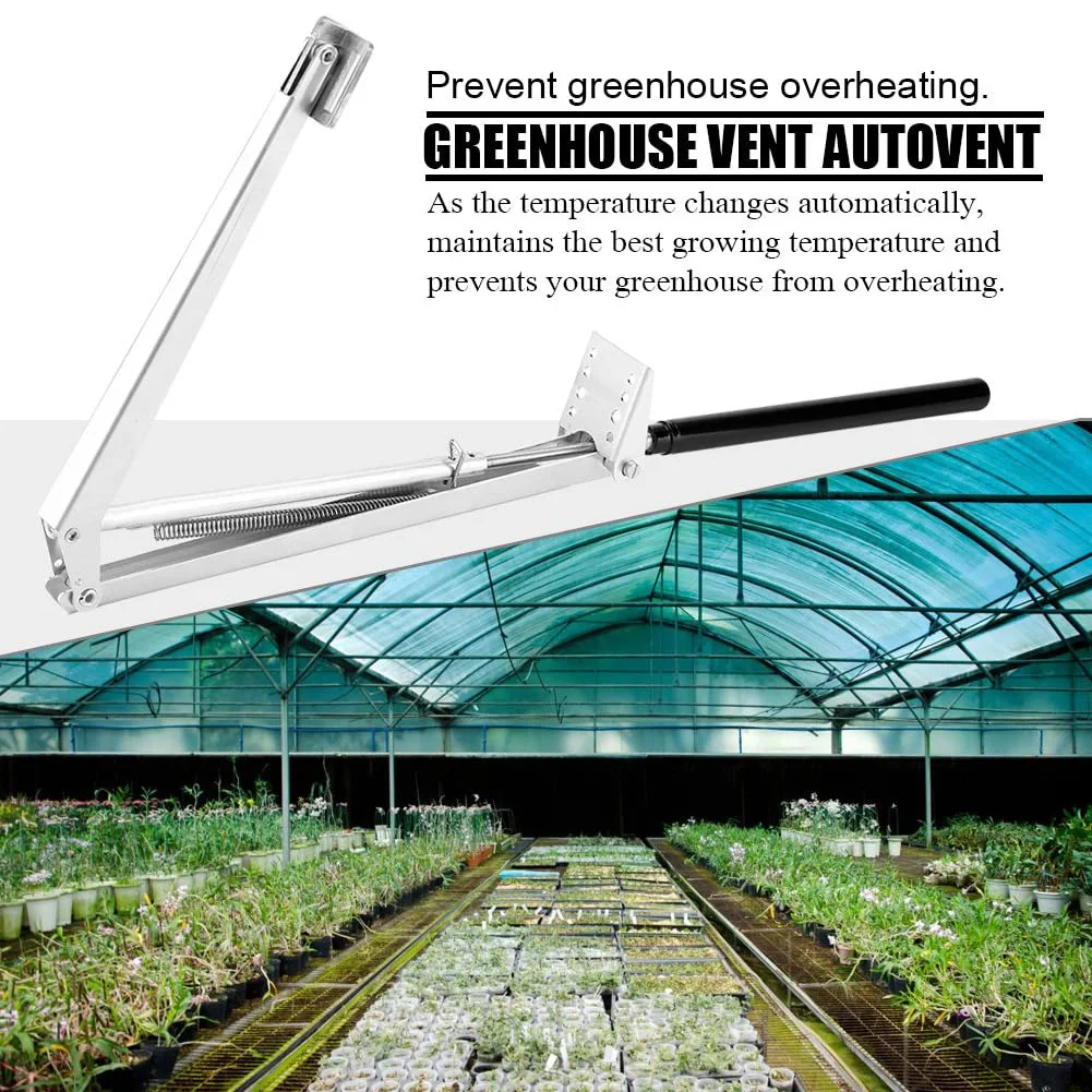 Greenhouse Window Opener Automatic Vent Accessory Controlled Adjustable with Double Spring Heavy Duty Greenhouse Garden Tools
Greenhouse Window Opener Automatic Vent Accessory Controlled Adjustable with Double Spring Heavy Duty Greenhouse Garden Tools