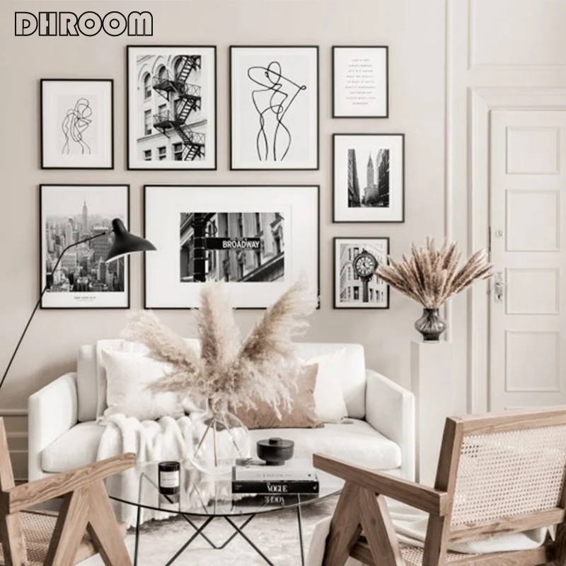 Black and White New York City Landscape Canvas Painting Abstract Line Drawing Poster Print Wall Picture Living Room Decoration
Black and White New York City Landscape Canvas Painting Abstract Line Drawing Poster Print Wall Picture Living Room Decoration