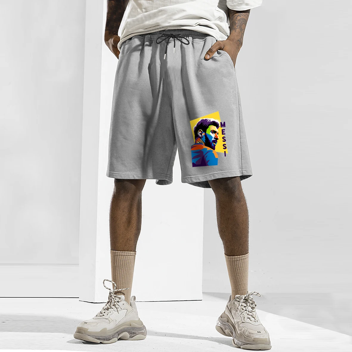 Messi Cartoons Character Men Running Sport Shorts Men's Printing Drawstring Shorts Male Breathable Comfortable Casual Mid Pants
Messi Cartoons Character Men Running Sport Shorts Men's Printing Drawstring Shorts Male Breathable Comfortable Casual Mid Pants