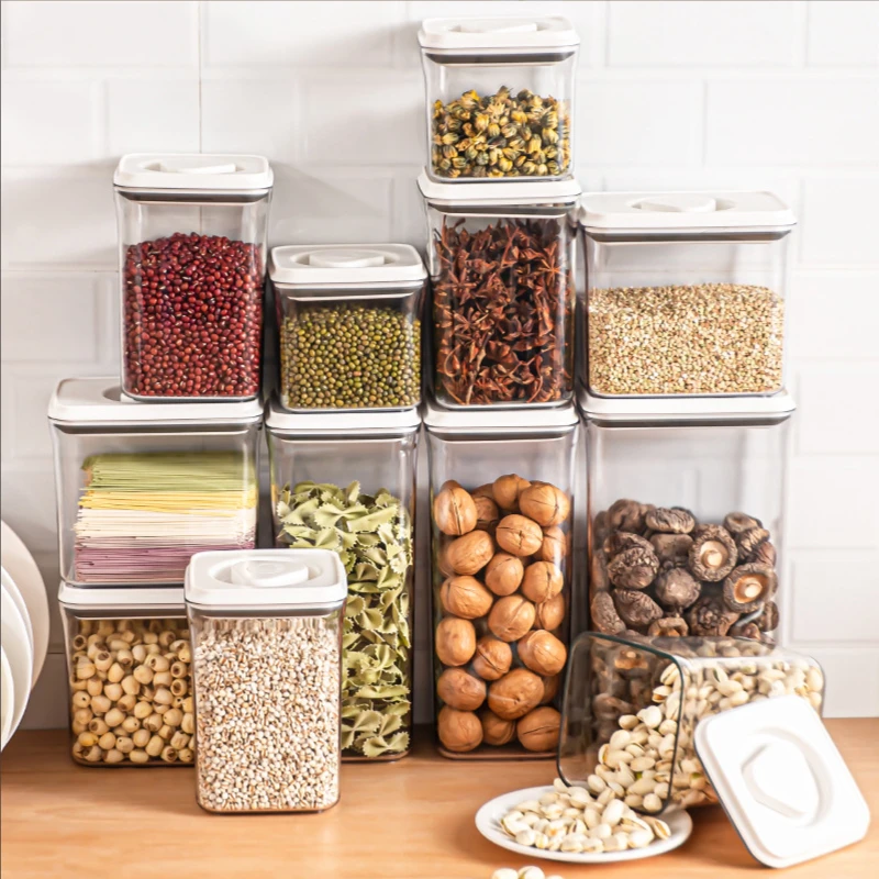 Transparent Plastic Airtight Cans Moisture-proof Storage Jars Fresh-keeping Boxes Kitchen Grains and Dried Fruit Organizer
Transparent Plastic Airtight Cans Moisture-proof Storage Jars Fresh-keeping Boxes Kitchen Grains and Dried Fruit Organizer