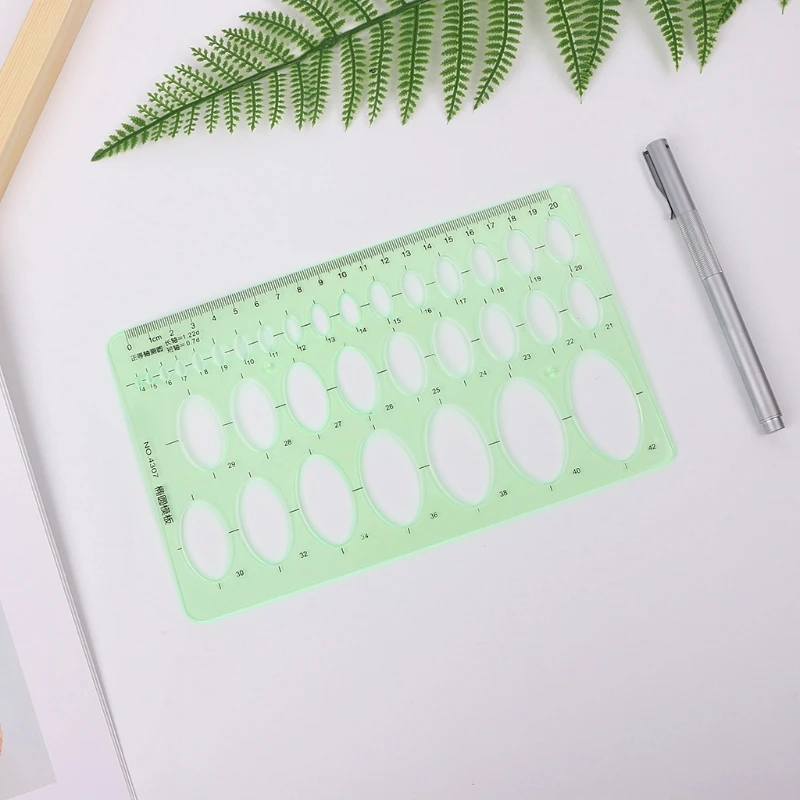 Green Plastic Oval Geometric Template Ruler Stencil Measuring Tools Students Hot K92F
Green Plastic Oval Geometric Template Ruler Stencil Measuring Tools Students Hot K92F