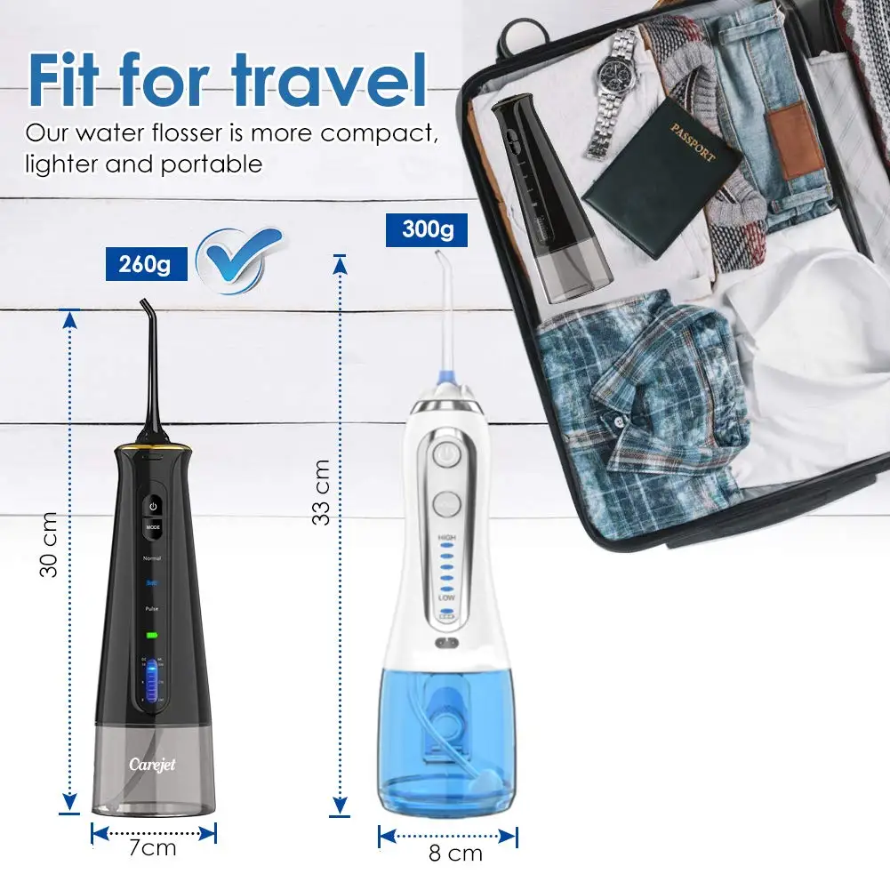Oral Irrigator USB Rechargeable Water Flosser Portable Dental Water Jet 260ML Water Tank Waterproof Teeth Cleaner 
Oral Irrigator USB Rechargeable Water Flosser Portable Dental Water Jet 260ML Water Tank Waterproof Teeth Cleaner