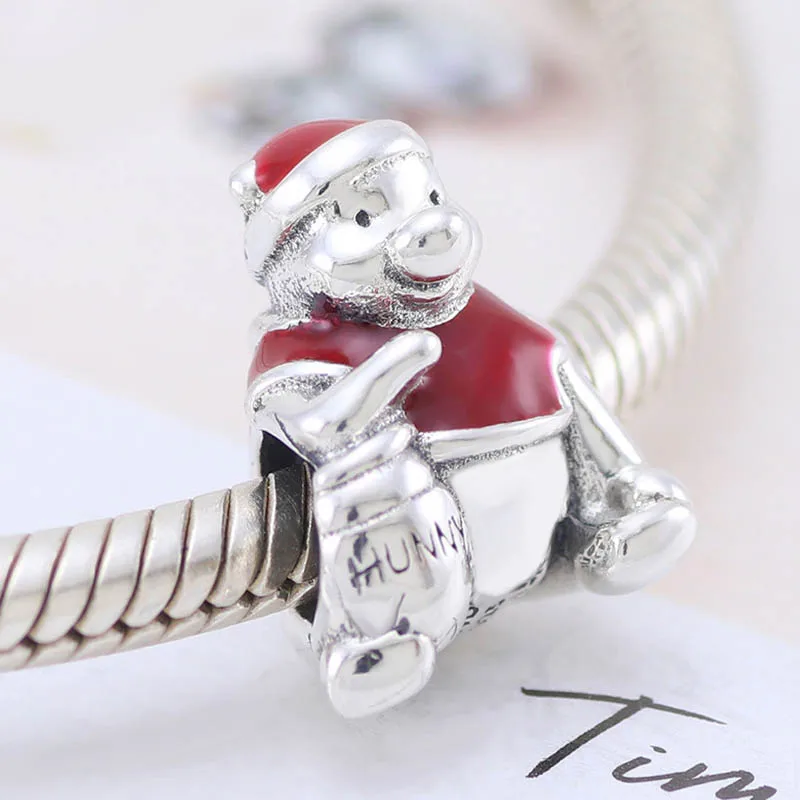 Женский браслет из серебра 925 пробы, с красным эмалированным медведем
Женский браслет из серебра 925 пробы, с красным эмалированным медведем