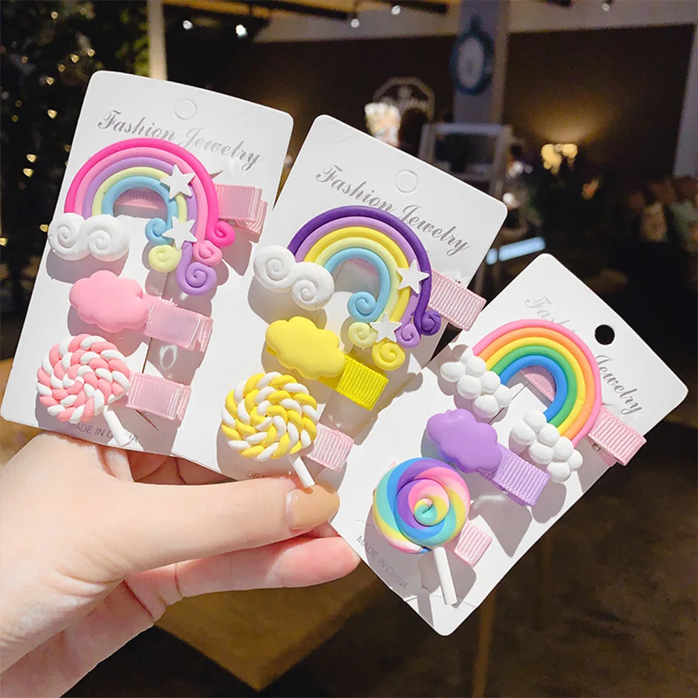Ruoshui 3pcs/set Children Cute Hairpins Set Lollipop Cloud Hairgrip Barrettes Kids Hair Accessories Hair Clips Ornaments 
Ruoshui 3pcs/set Children Cute Hairpins Set Lollipop Cloud Hairgrip Barrettes Kids Hair Accessories Hair Clips Ornaments