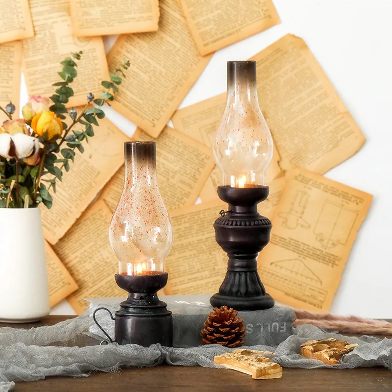Creative Retro Nostalgic Kerosene Lamp Candle Holder Decoration Vintage Glass Cover Lantern Candlesticks Home Decor Gifts
Creative Retro Nostalgic Kerosene Lamp Candle Holder Decoration Vintage Glass Cover Lantern Candlesticks Home Decor Gifts