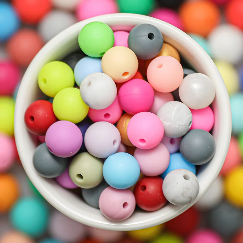 50pcs/Lots Silicone Beads 12mm/15mm/20mm Food Grade Silicone Baby Teether DIY Nursing Necklace Toy Can Chewing Dropshipping
50pcs/Lots Silicone Beads 12mm/15mm/20mm Food Grade Silicone Baby Teether DIY Nursing Necklace Toy Can Chewing Dropshipping