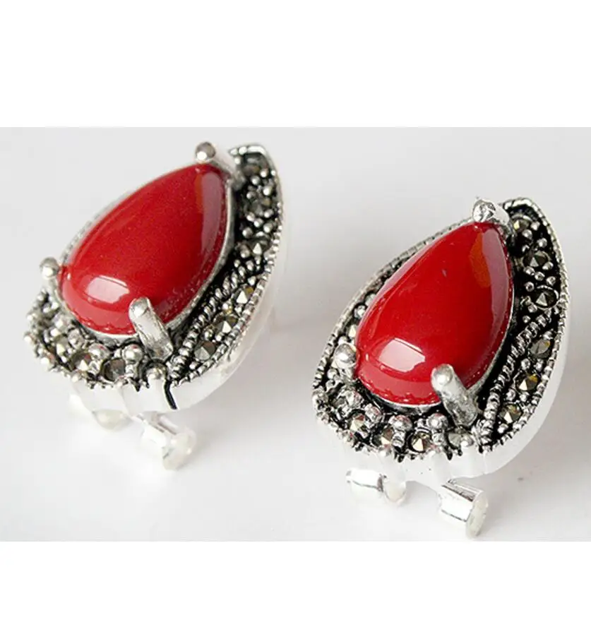 Hot Sell VINTAGE 925 STERLING SILVER RED CORAL MARCASITE STUD EARRINGS 15X19MM
Hot Sell VINTAGE 925 STERLING SILVER RED CORAL MARCASITE STUD EARRINGS 15X19MM
