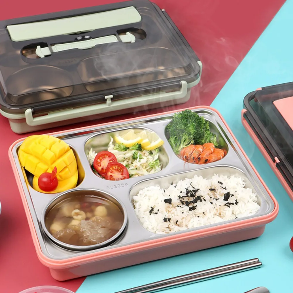 1Pc Lunch Box Stainless Steel Bento Box With Soup Bup Food Storage Container Thermal Lunch Box With Cutlery
1Pc Lunch Box Stainless Steel Bento Box With Soup Bup Food Storage Container Thermal Lunch Box With Cutlery