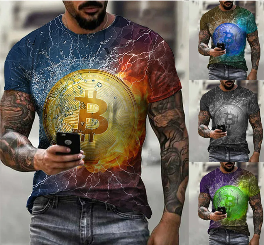 Bitcoin T-shirt Vintage 3D New Men's Casual Shirt Summer Loose Fashion Cool Street European and American Style Loose Camiseta 6x
Bitcoin T-shirt Vintage 3D New Men's Casual Shirt Summer Loose Fashion Cool Street European and American Style Loose Camiseta 6x