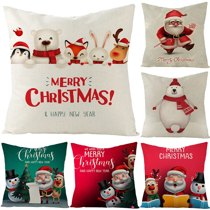 2021 New White Red Christmas Linen Sofa Office Pillow Case Cartoon Santa Gift Printed Home Decor Bedside Live Room Cushion Cover
2021 New White Red Christmas Linen Sofa Office Pillow Case Cartoon Santa Gift Printed Home Decor Bedside Live Room Cushion Cover