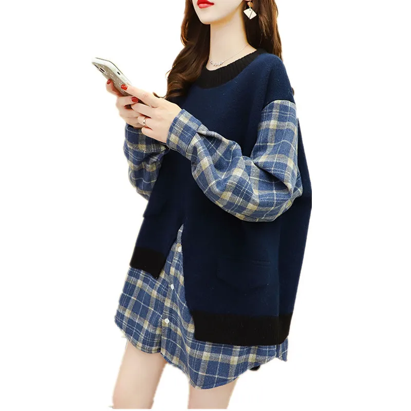 Medium And Long Pullover Women's Mori Department Is Lazy And Loose Wear Autumn And Winter Foreign Stitching Sweater
Medium And Long Pullover Women's Mori Department Is Lazy And Loose Wear Autumn And Winter Foreign Stitching Sweater