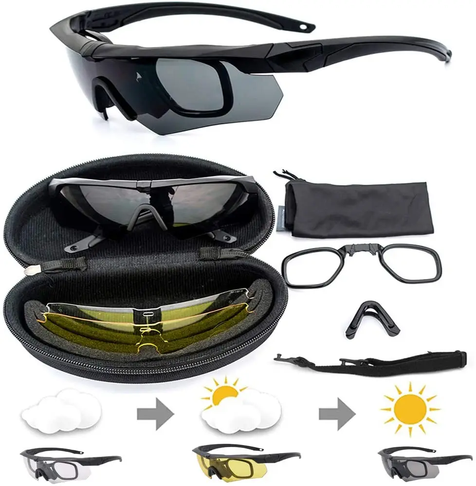 Military Bulletproof Glasses Outdoor Tactical Goggles Shooting Riding Mountaineering Polarized Three Sets Of Lenses
Military Bulletproof Glasses Outdoor Tactical Goggles Shooting Riding Mountaineering Polarized Three Sets Of Lenses