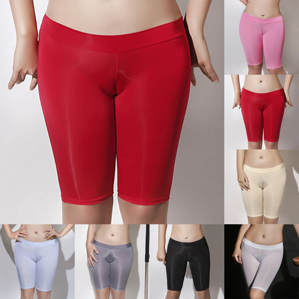 Sexy Women See Through Underwear Stretch Oil Shiny Glossy Panties Boxer Shorts Elegance Satin Safety Boxer Shorts
Sexy Women See Through Underwear Stretch Oil Shiny Glossy Panties Boxer Shorts Elegance Satin Safety Boxer Shorts