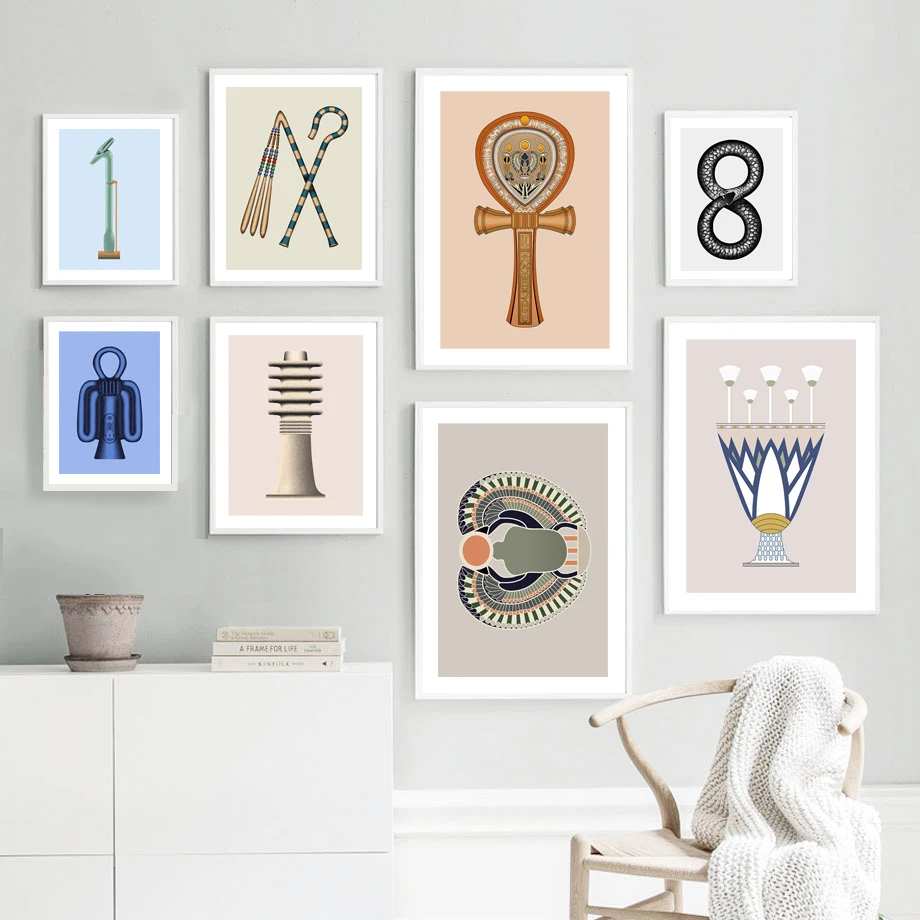 Colorful Ancient Egypt Poster Lotus Ankh Scepter Eye of Horus Wall Art Print Canvas Painting Wall Pictures For Living Room Decor
Colorful Ancient Egypt Poster Lotus Ankh Scepter Eye of Horus Wall Art Print Canvas Painting Wall Pictures For Living Room Decor