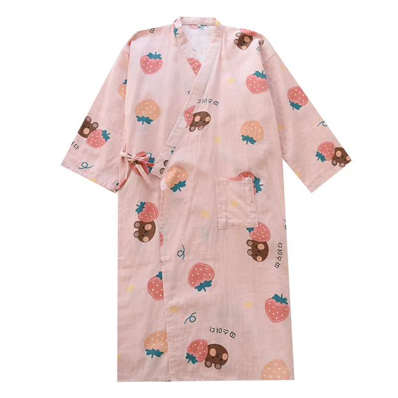 Gauze Kimono Bath Robe Nightdress Women's Summer Autumn Cotton Japanese-style Cartoons Nightgown Steamed Robe Bielizna Nocna
Gauze Kimono Bath Robe Nightdress Women's Summer Autumn Cotton Japanese-style Cartoons Nightgown Steamed Robe Bielizna Nocna