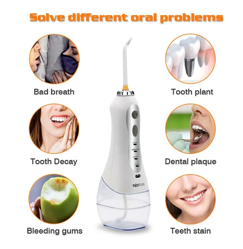 Rechargeable Water Flosser Dental Water Jet 300ML Water Tank Waterproof Teeth Cleaner Teeth Whitening Machine For Adults
Rechargeable Water Flosser Dental Water Jet 300ML Water Tank Waterproof Teeth Cleaner Teeth Whitening Machine For Adults