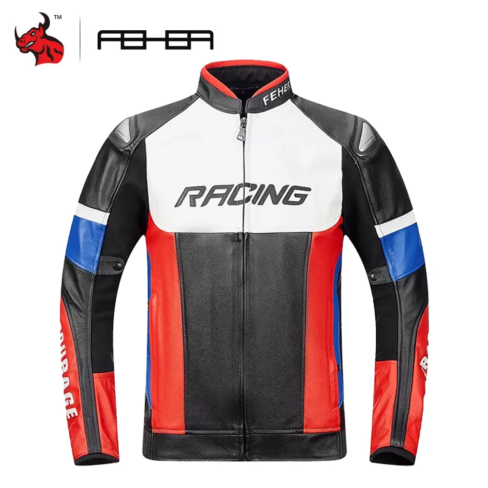 Cowhide Leather Motorcycle Jacket Man Motocross Jacket Retro Chaqueta Moto Wearable Moto Protection Racing Riding Jacket 3Colour
Cowhide Leather Motorcycle Jacket Man Motocross Jacket Retro Chaqueta Moto Wearable Moto Protection Racing Riding Jacket 3Colour