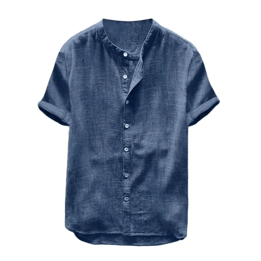 2021 New Men's Shirts Cotton Linen Solid Color Short Sleeve Shirts Tops Blouse Pullovers Daily Wear Shirts
2021 New Men's Shirts Cotton Linen Solid Color Short Sleeve Shirts Tops Blouse Pullovers Daily Wear Shirts
