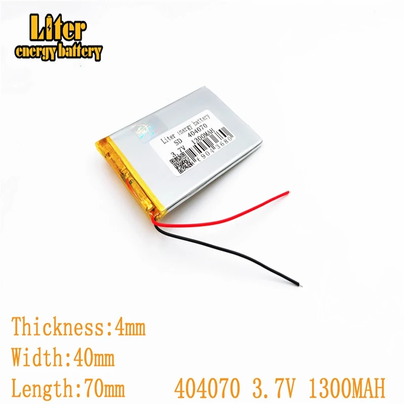404070 3.7V 1600mAh 354070 Lithium Polymer Li-Po Rechargeable DIY Battery For Mp3 MP4 MP5 GPS PSP mobile electronic part
404070 3.7V 1600mAh 354070 Lithium Polymer Li-Po Rechargeable DIY Battery For Mp3 MP4 MP5 GPS PSP mobile electronic part