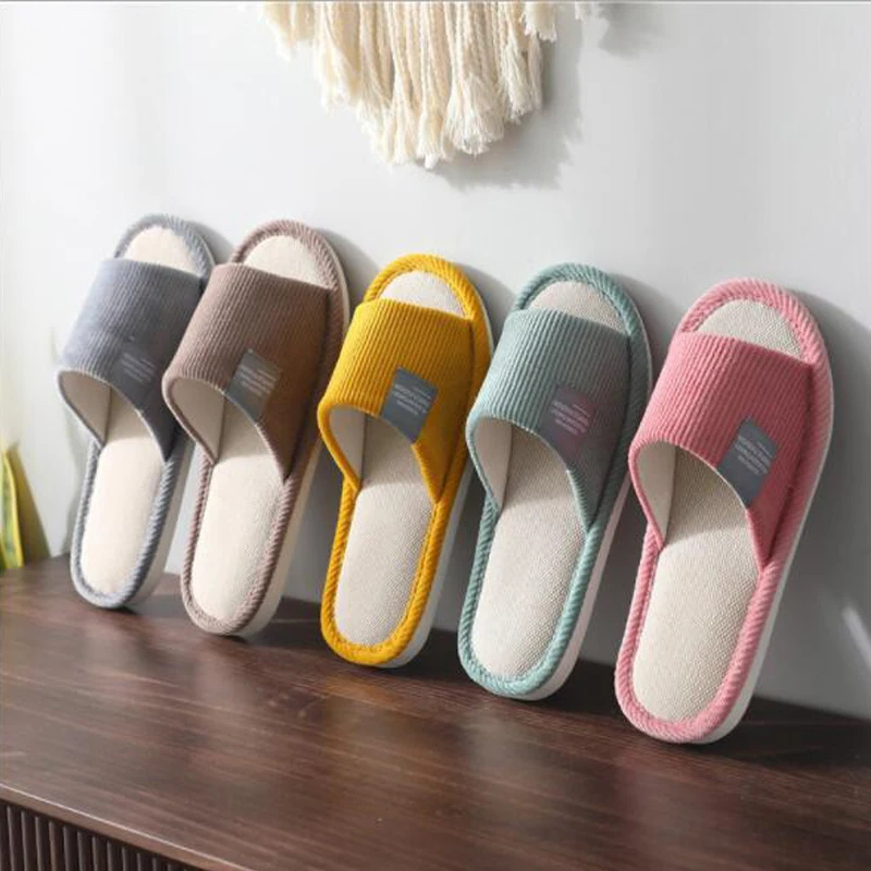 Couple Linen Comfortable Home Slippers Women Indoor Non-Slip Platform Bathroom Shoes Men Thick EVA Sole Sandals
Couple Linen Comfortable Home Slippers Women Indoor Non-Slip Platform Bathroom Shoes Men Thick EVA Sole Sandals