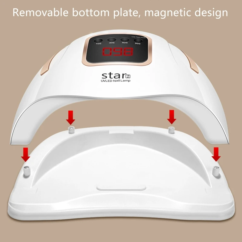 Star2 72W Nail Lamp Portable UV LED Nails Dryer Gel Polish Curing Light Manicure Machine with 4 Timer Setting Smart LCD Display
Star2 72W Nail Lamp Portable UV LED Nails Dryer Gel Polish Curing Light Manicure Machine with 4 Timer Setting Smart LCD Display