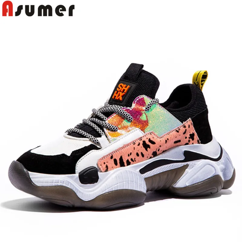 ASUMER big size 35-42 fashion sneakers shoes women round toe genuine leather flats shoes casual flat platform women flats 2020
ASUMER big size 35-42 fashion sneakers shoes women round toe genuine leather flats shoes casual flat platform women flats 2020