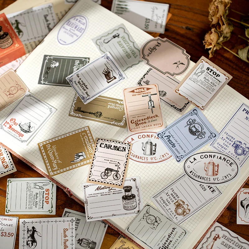 60pcs/box Vintage Old Label Ticket Bullet Journal Decorative Washi Stickers Scrapbooking Stick Label Diary Album Stickers
60pcs/box Vintage Old Label Ticket Bullet Journal Decorative Washi Stickers Scrapbooking Stick Label Diary Album Stickers