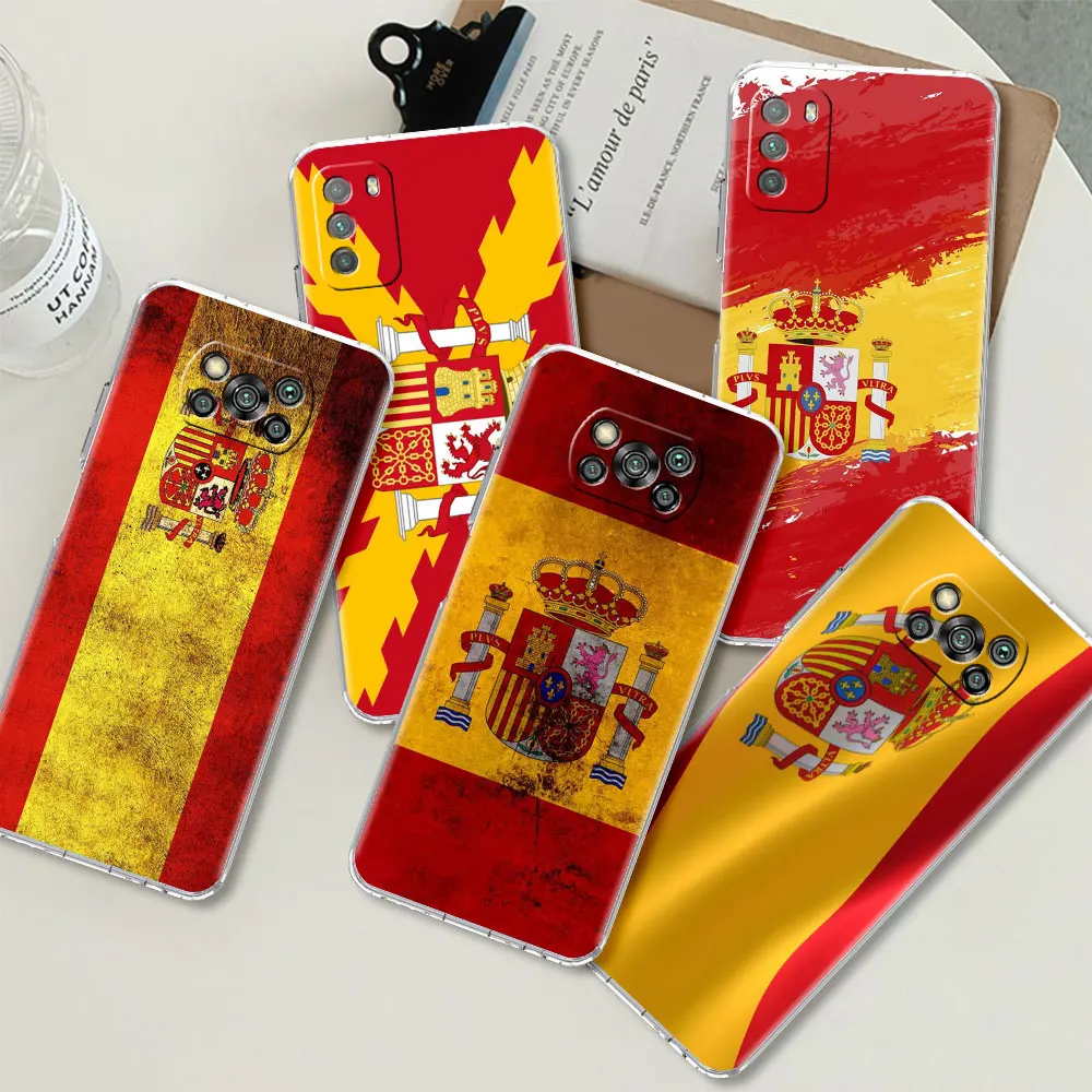 Clear Case For Xiaomi Mi Poco X3 NFC M3 Pro F3 GT F2 X2 F1 11 10T Note 10 For Redmi K40 Soft Phone Cover Spain Spanish Flag Capa
Clear Case For Xiaomi Mi Poco X3 NFC M3 Pro F3 GT F2 X2 F1 11 10T Note 10 For Redmi K40 Soft Phone Cover Spain Spanish Flag Capa