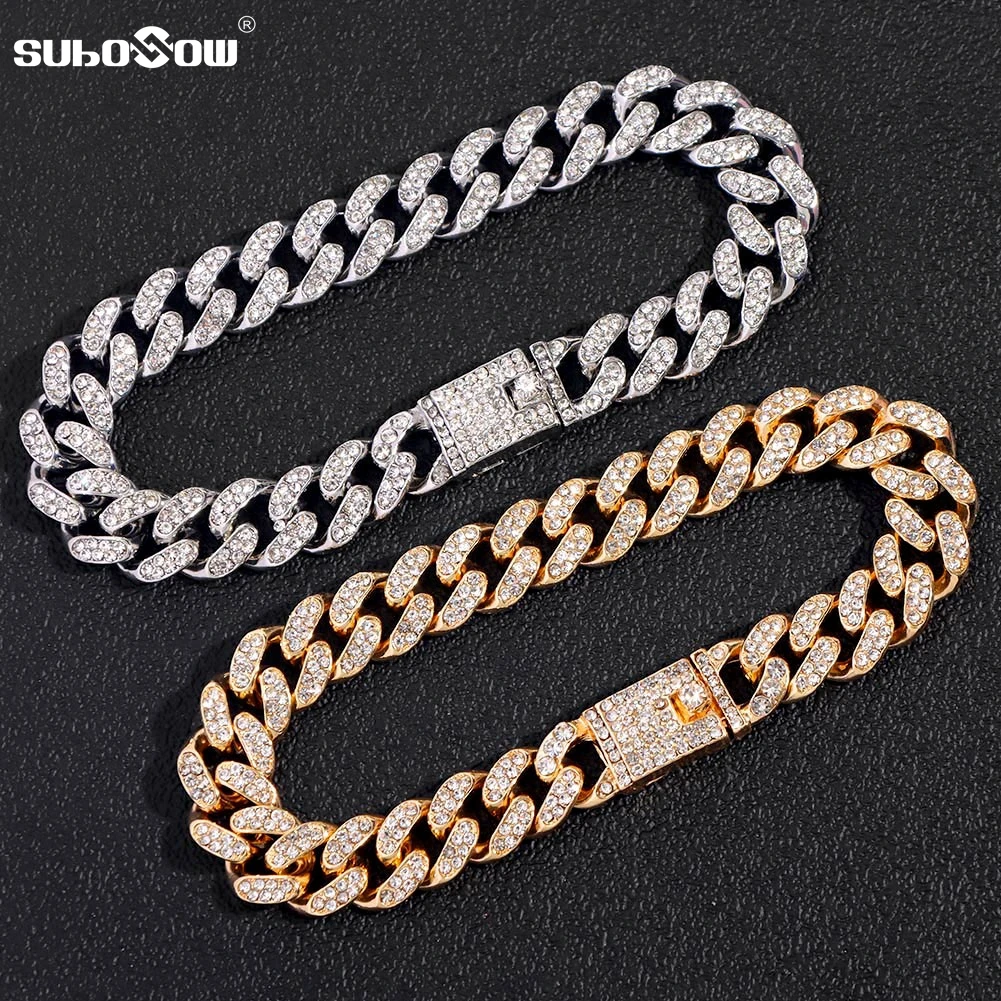 INS Hip Hop Cuban Link Chain Men Women Anklets Gold Silver Color Metal Bling Rhinestone Cuban Chain Bracelet on the leg Jewelry
INS Hip Hop Cuban Link Chain Men Women Anklets Gold Silver Color Metal Bling Rhinestone Cuban Chain Bracelet on the leg Jewelry