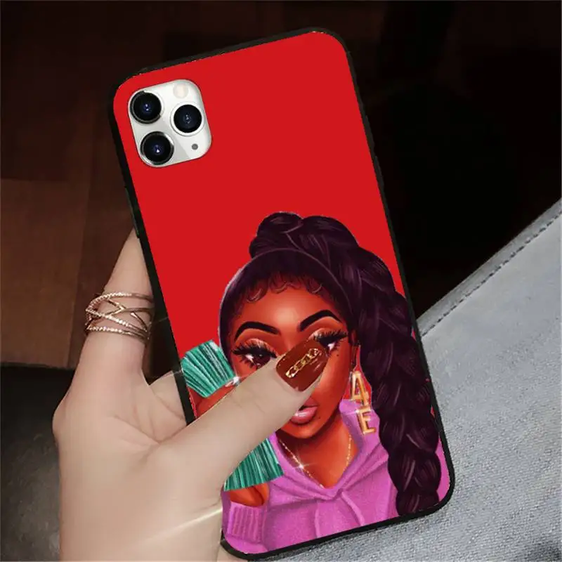 Kash Afro Black Girl Fundas Phone Case for iPhone 11 12 pro XS MAX 8 7 6 6S Plus X 5S SE 2020 XR
Kash Afro Black Girl Fundas Phone Case for iPhone 11 12 pro XS MAX 8 7 6 6S Plus X 5S SE 2020 XR