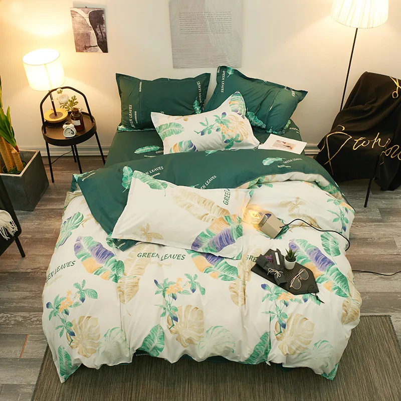 Green Leaf Fashion Comforter Bedding Set White Modern Double Sided King Queen Full Single Size Duvet Cover Sheet Pillowcase
Green Leaf Fashion Comforter Bedding Set White Modern Double Sided King Queen Full Single Size Duvet Cover Sheet Pillowcase