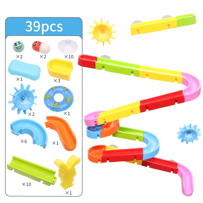Magical DIY Baby Bath Toys Wall Suction Cup Marble Race Run Track Bathroom Bathtub Kids Play Water Games Toy Set for Children
Magical DIY Baby Bath Toys Wall Suction Cup Marble Race Run Track Bathroom Bathtub Kids Play Water Games Toy Set for Children