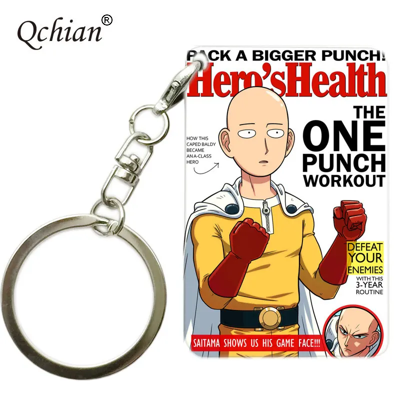 Дропшиппинг Аниме One Punch Man деревянный брелок с принтом Saitama tatsumaki для мужчин