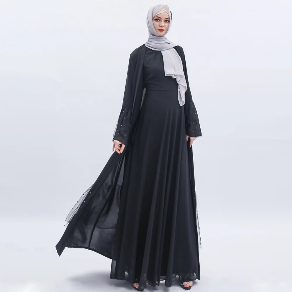 Dubai Abaya Turkish Muslim Fashion Women's Beaded Mesh Open Abayas Cafe Elegant Dress Middle Eastern Islamic Clothing
Dubai Abaya Turkish Muslim Fashion Women's Beaded Mesh Open Abayas Cafe Elegant Dress Middle Eastern Islamic Clothing