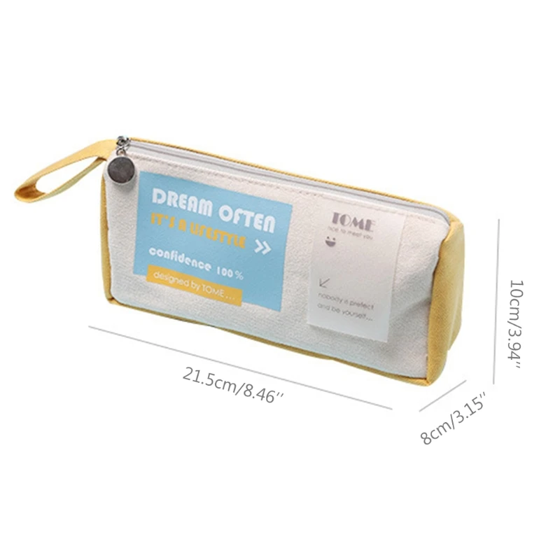 Portable Canvas Makeup Pouch Large Pencil Bag Zipper Closure Staionery Storage Pouch Washable Reusbale for Women Student
Portable Canvas Makeup Pouch Large Pencil Bag Zipper Closure Staionery Storage Pouch Washable Reusbale for Women Student