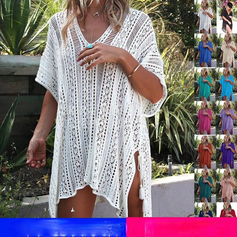 2021 Summer White Bikini Cover Up Beach Knitted Loose Bikini Dress Clothing Bathing Suit Cover Ups Vacation Outfits Summer Tunic
2021 Summer White Bikini Cover Up Beach Knitted Loose Bikini Dress Clothing Bathing Suit Cover Ups Vacation Outfits Summer Tunic