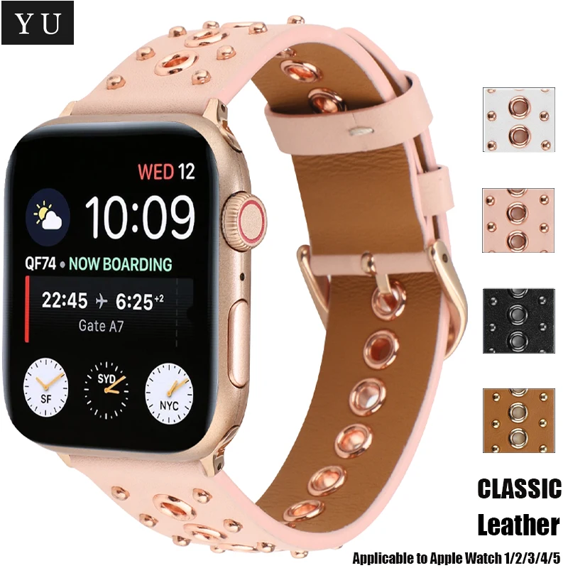 Кожаный ремешок в стиле панк для Apple Watch Series 5 4 3 2 1, браслет для iWatch 38/40/42/44 мм, аксессуары для часов
Кожаный ремешок в стиле панк для Apple Watch Series 5 4 3 2 1, браслет для iWatch 38/40/42/44 мм, аксессуары для часов