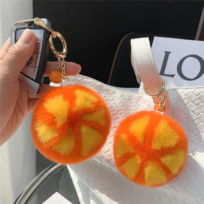 Women Car Keychain Cute Orange Rex Rabbit Pendant Bag Ornaments Fruit Toy Fluffy Fur Ball Trinket Highend Metal Key Ring 
Women Car Keychain Cute Orange Rex Rabbit Pendant Bag Ornaments Fruit Toy Fluffy Fur Ball Trinket Highend Metal Key Ring