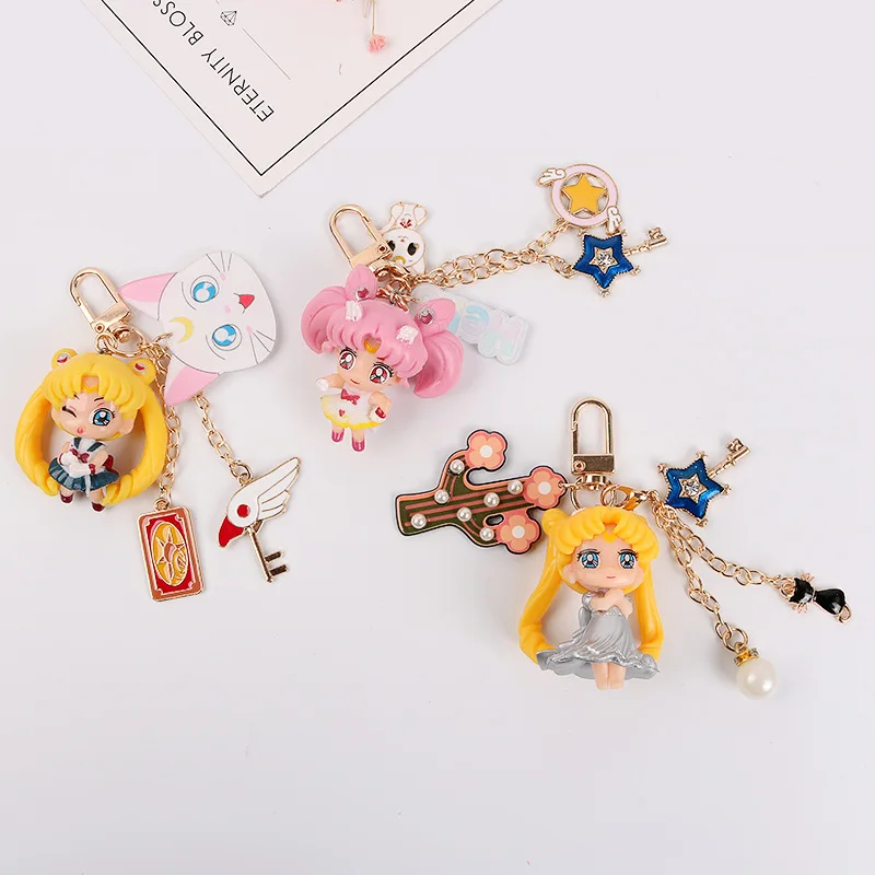 Anime Sailor Moon Keychain Creative Cartoon Cute Cat Pretty Soldier Figures Model Dolls Bag Pendant Decoration Girls Gifts New
Anime Sailor Moon Keychain Creative Cartoon Cute Cat Pretty Soldier Figures Model Dolls Bag Pendant Decoration Girls Gifts New