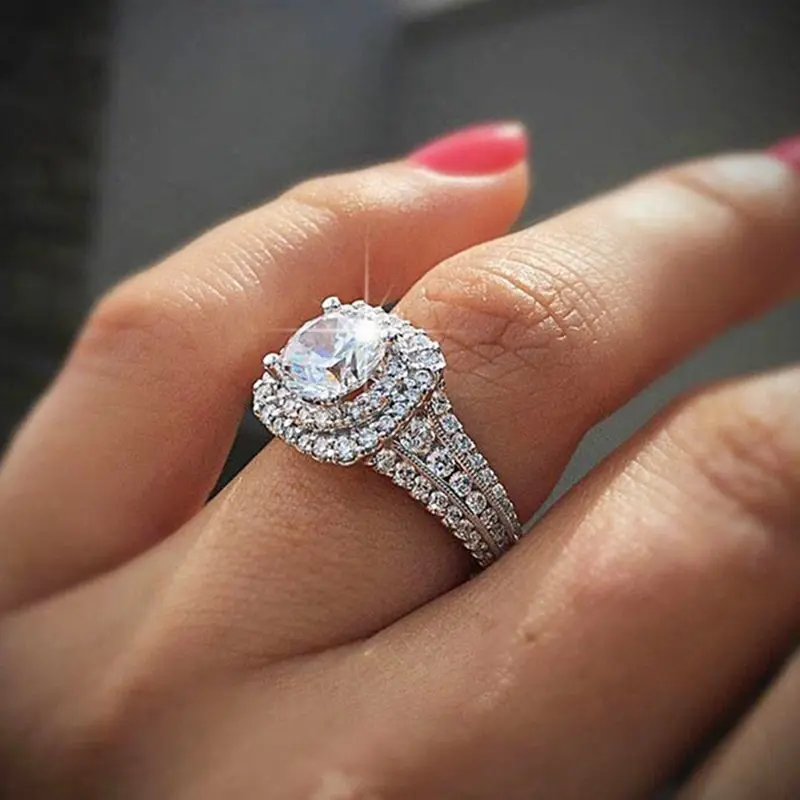 Women's Wedding Rings Shinny Square CZ Zircon Stone Rings Fashion Woman Jewelry Full Crystal Engagement Wedding Rings
Women's Wedding Rings Shinny Square CZ Zircon Stone Rings Fashion Woman Jewelry Full Crystal Engagement Wedding Rings