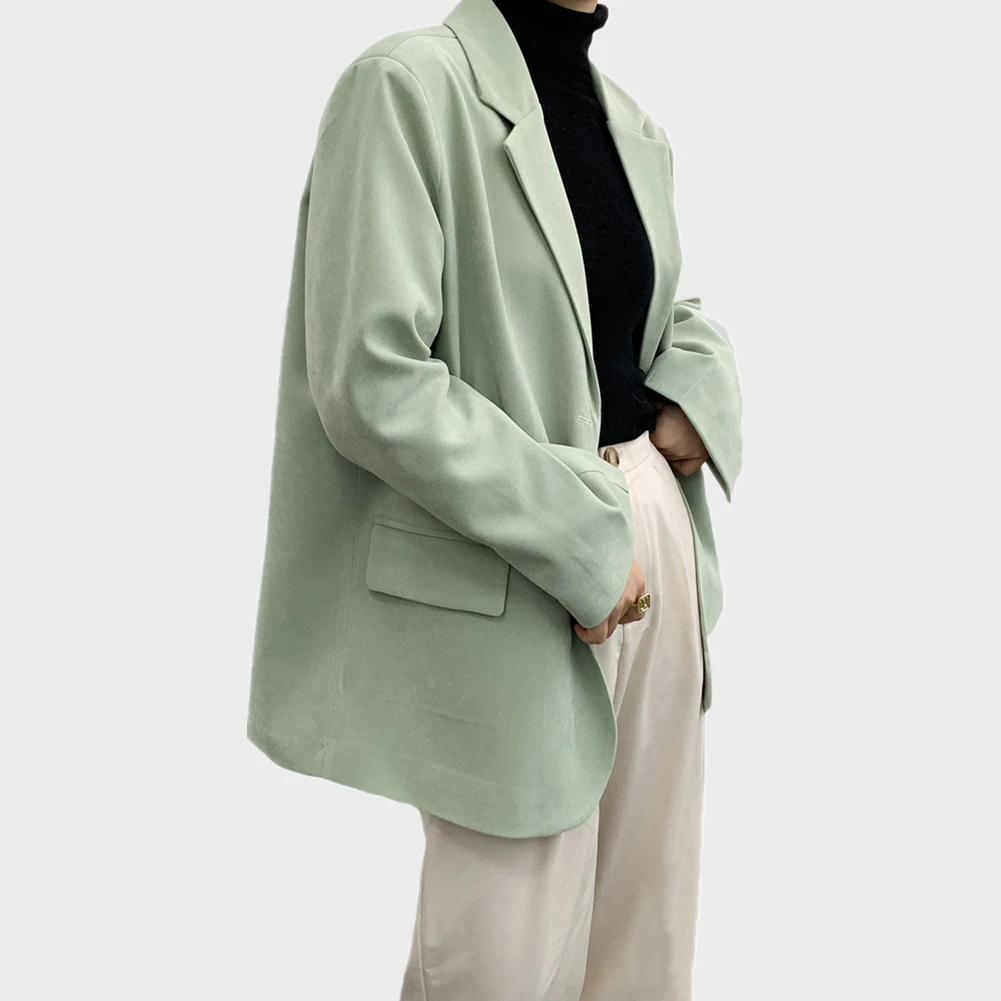 Womens Spring Autumn Overcoat Long Blazer Single Breasted Suit Jacket Coat Solid Color Formal Blazer
Womens Spring Autumn Overcoat Long Blazer Single Breasted Suit Jacket Coat Solid Color Formal Blazer