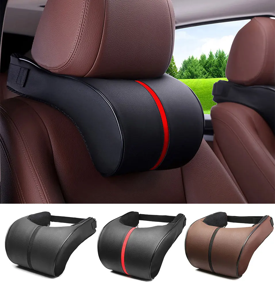 Car Neck Pillows PU Leather Auto Car Neck Pillow Memory Foam Pillow Neck Rest Universal Headrest Backrest Cushion Car Accessorie 
Car Neck Pillows PU Leather Auto Car Neck Pillow Memory Foam Pillow Neck Rest Universal Headrest Backrest Cushion Car Accessorie