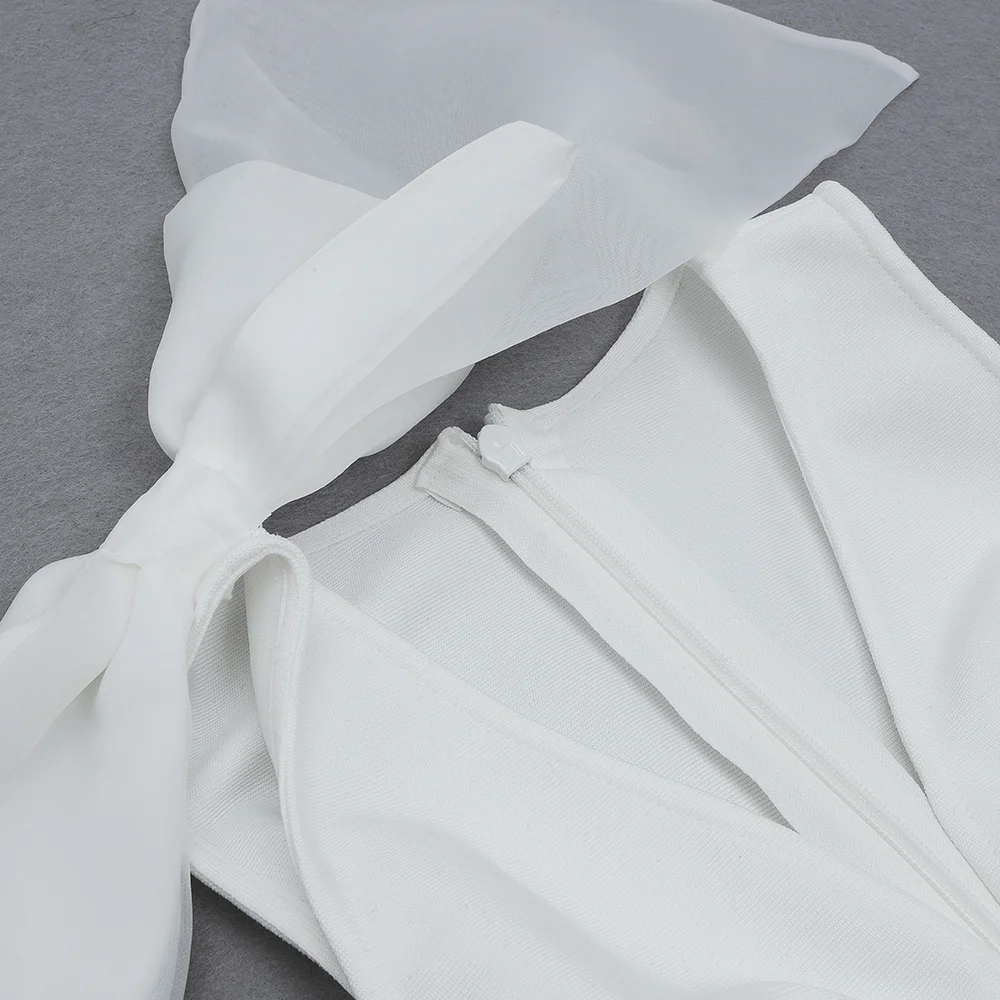 2021 New Summer Women Bow Bandage Dress Sexy V Neck Sleeveless White Midi Club Celebrity Runway Party Bodycon Dress Vestidos
2021 New Summer Women Bow Bandage Dress Sexy V Neck Sleeveless White Midi Club Celebrity Runway Party Bodycon Dress Vestidos